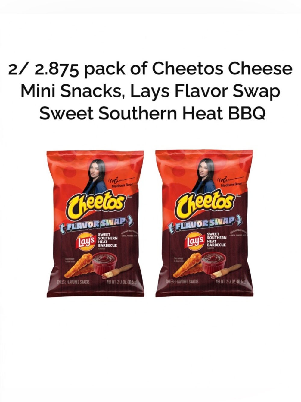 Cheetos Flavor Swap Sweet Southern Heat BBQ Snack Pack - Red/Brown